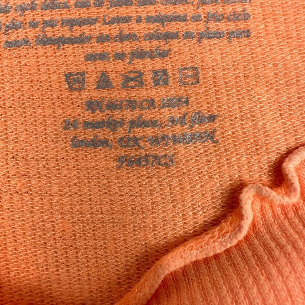 Free People Movement Madeline Funnel‎ Baby Top Womens XS/S Peach Orange